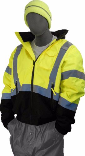 Majestic 75-1311 class 3 high viz lime green waterproof bomber jacket for sale