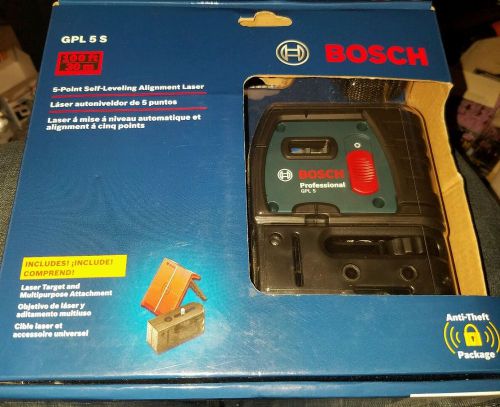 %Bosch GPL5 R 5-Point Self-Leveling Alignment Laser Level!! Free Shipping!!%