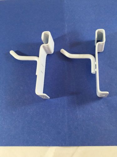 6 White Hooks Slatwall 2.5 Inches Length