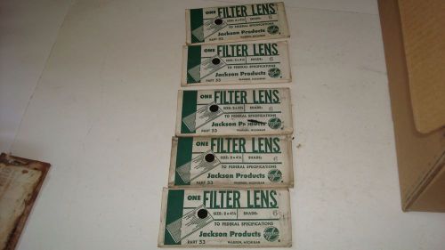 Jackson welding filters lot of 5 part 53 shade 6 size 2 x 4 1/4 unused for sale