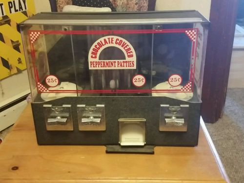 Vintage Peppermint Patty 3 Part Candy Machine Dispenser with Keys Included $.25