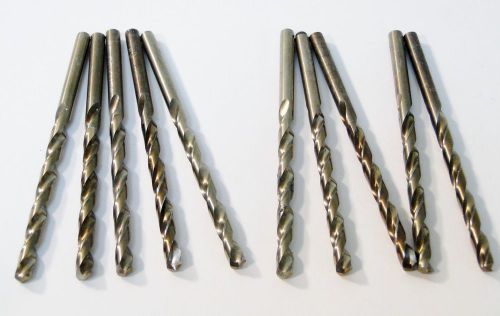 10 pc cobalt # 8 / 13/64&#034; jobber length drill bit set usa made for sale