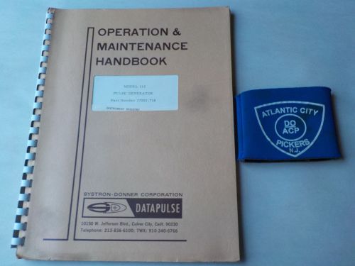 DATAPULSE MODEL 112 DATA GENERATOR OPERATION AND MAINTENANCE MANUAL