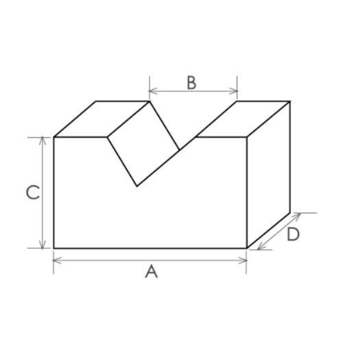 HHIP 2 X 1-5/8 X 1-3/8 INCH CAST IRON V BLOCK SET (3402-1000)