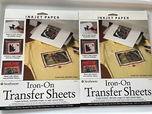 Lot 2 Strathmore draw Iron-on Transfer 5 (10) Sheets inkjet light color fabric