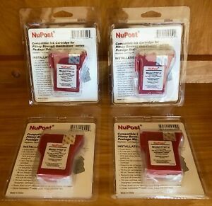 NuPost PITNEY BOWES Mail Station Postage Meters INK CARTRIDGES P797 U ~ Set of 4