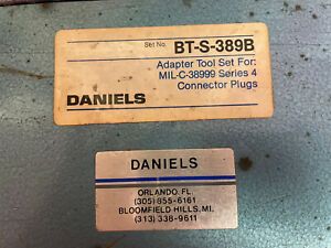 Daniels DMC Adapter Tool Set For: MIL-C-38999 Series 4 Connector Plugs BT-S-389