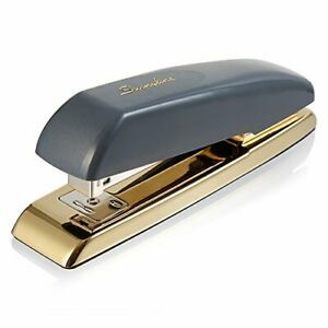 Swingline Stapler Desktop Stapler 20 Sheet Capacity Gray/Gold 64703