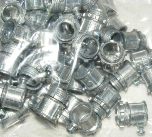 50 1/2&#034; EMT Conduit Set Screw Connectors Concrete Tight Zinc Die Cast Arlington