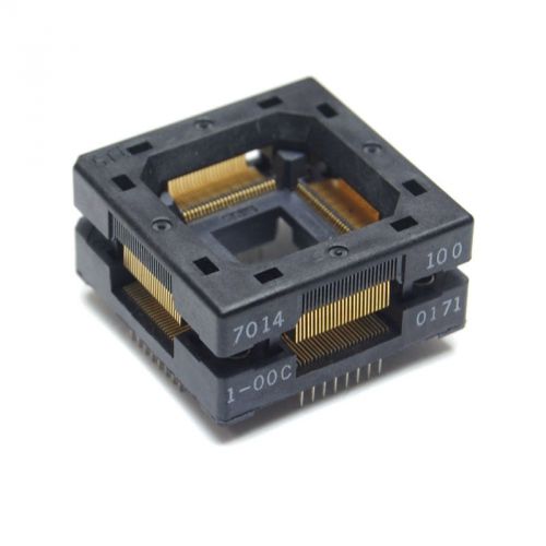 New wells-cti 7014-100-1-00c open-top ic burn-in/test socket qfp 100-pin tqfp for sale