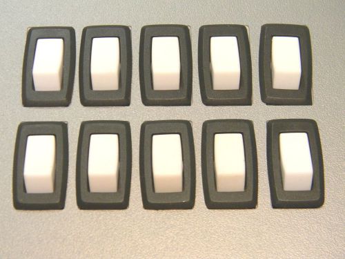 Aircraft avionics rocker switch set of 10, u.s.made by &#034;itt&#034;, spdt on-on, 1/4 &#034; for sale