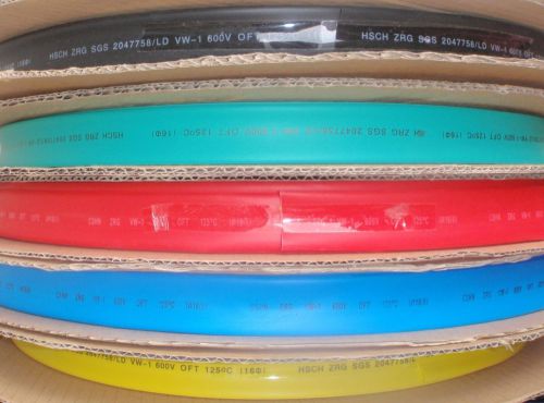 10&#039; LENGTH  HEAT SHRINK TUBING 5/8&#034; 16mm  5 COLORS 2&#039;ea