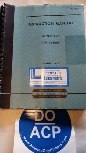 TELEPRODUCT MODEL TM 829 INTERSHAKE INSTRUCTIONS MANUAL R3S32