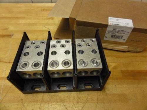 NEW Burndy Power Distribution Block BDB-24-500-3, Versi-Pole, 3-Pole, 600V