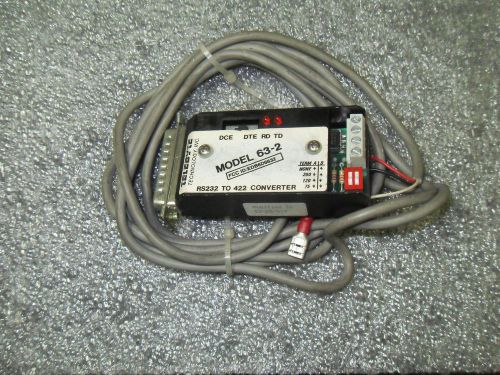 (V45-3) 1 USED TELEBYTE 63-2S-319 RS232 TO 422 CONVERTER