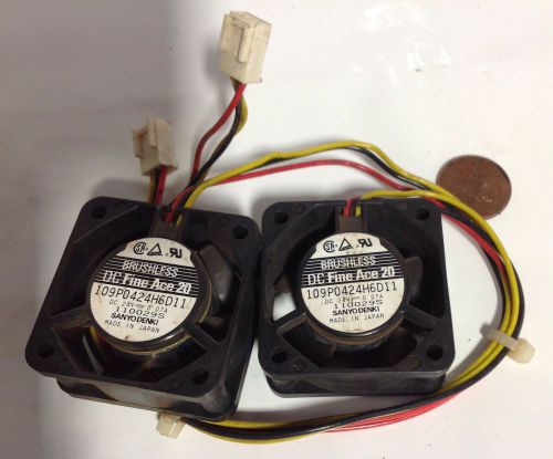 Sanyo denki * dc fine ace 20 brushless fan lot of 2 * 109p0424h6d11 for sale