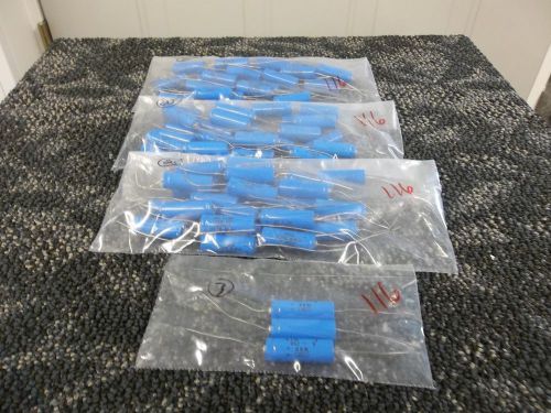 81 CAPACITORS CORNELL DUBILER WBR 8 MDF 250 VDC BLUE AXIAL ELECTROLITICAL NEW