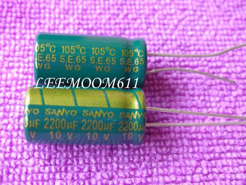 400,SANYO 10V 2200UF AUDIO AMPs Capacitor 10x20mm