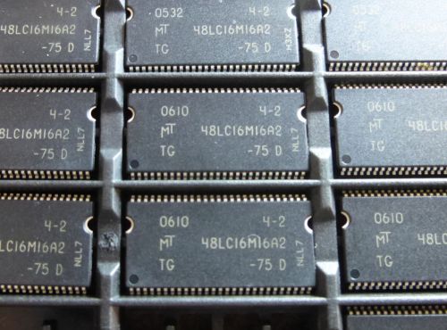 22PC &#034;NEW&#034; MT48LC16M16A2-75 MICRON 256MEG 7.5NS TSOP SDRAM