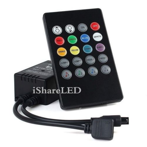 New 20 key music ir controller black sound sensor remote for rgb led strip lamp for sale