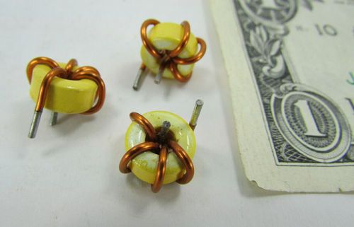 10 Small Horizontal Mounted Inductors Toroid Chokes Coils 5 Turns of 18 AWG Wire