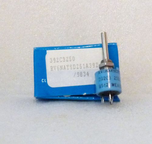 NEW CLAROSTAT 392C3250 RV6NAYSD251A392 MINIATURE POTENTIOMETER 1 TURN 250 OHM