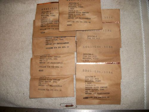 LOT OF VINTAGE 182 OHM MIL SPEC COLLINS RADIO CO. RESISTORS ! a