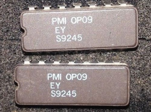 Genuine PMI OP09EY Dual High Performance Opamp 14 DIP Ceramic