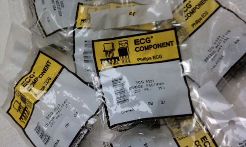 ECG 5322 Bridge Rectifiers, 200V, 25A, NEW