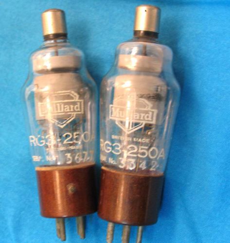 2pcs Mullard RG3-250A 866A RECTIFIER TUBES