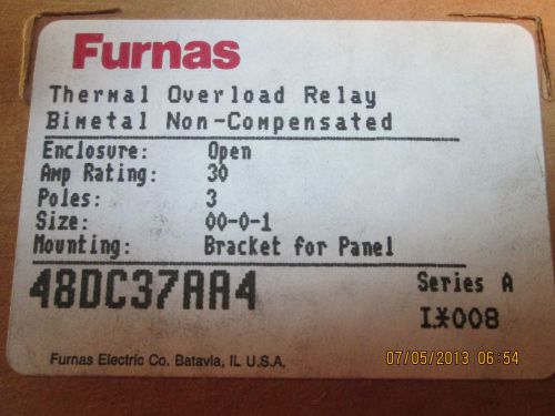 FURNAS 48DC37AA4 THERMAL OVERLOAD RELAY BIMETAL