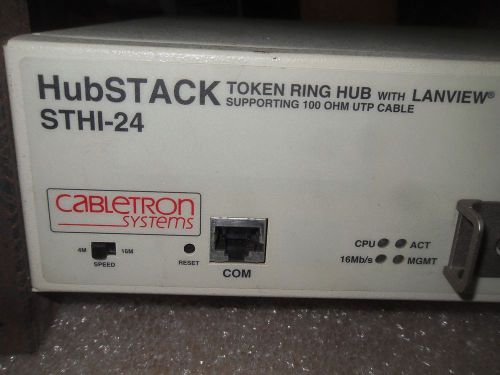 (o2-1) 1 used cabletron sthi-24 hubstack token ring hub w/ lanview for sale