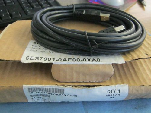 Siemens Model: 6ES7901-0AE00-0XA0  5M USB Cable.  New Old Stock &lt;