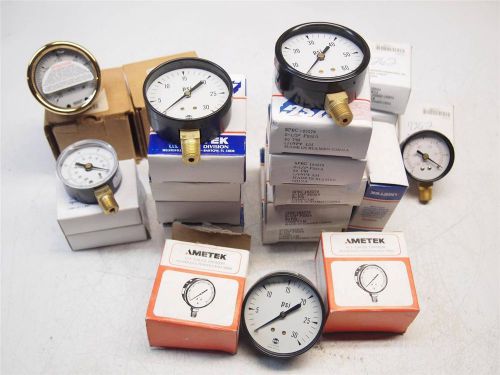 Lot of Ametek Wika &amp; Ashcroft Pressure Gauges   20 Pieces