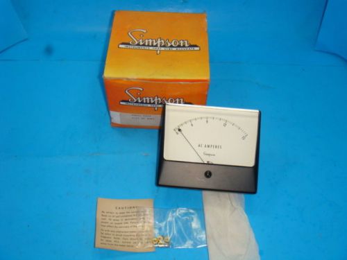 NEW IN BOX SIMPSON SWING PANEL METER AC AMPS 0 - 15 4 1/2&#034; MODEL 1359 CAT 03320