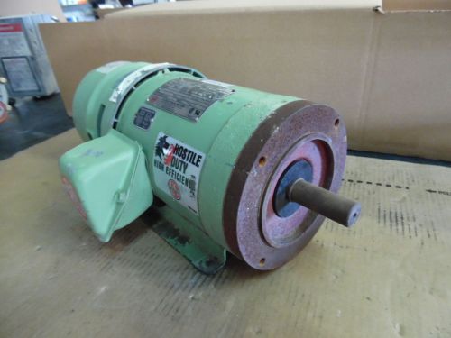 US HOSTILE DUTY 1.5 HP MOTOR, RPM 3505, W/ STEARNS BRAKE, 1-056-022-00-BQF, USED