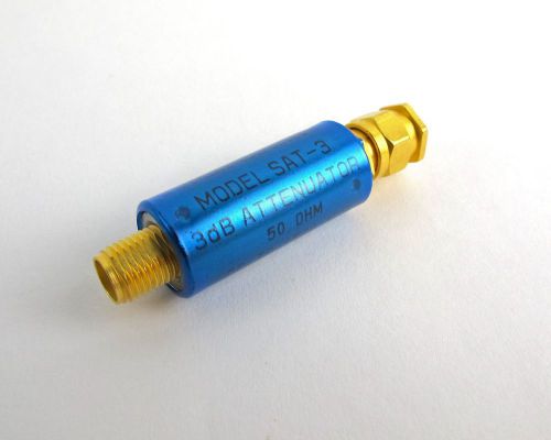 Mini-Circuits SAT-3 Attenuator 3dB 50OHM DC-1500MHz Gold SMA =NOS=