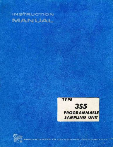 TEKTRONIX MANUAL - 3S5 PROGRAMMABLE SAMPLING UNIT