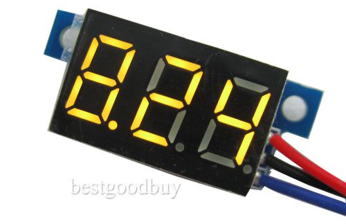 0.36&#034; 3-wire DC0-30V yellow digital Voltmeter 5-30V powered car Voltage Display