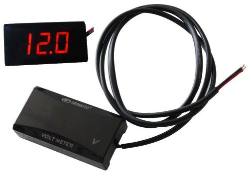 Mini Slimline Super Bright Cars Motorcycles LED Digital Voltmeter Meter Red