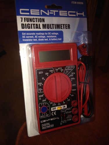 Cen-tech 7 function multi-tester digital multimeter for sale