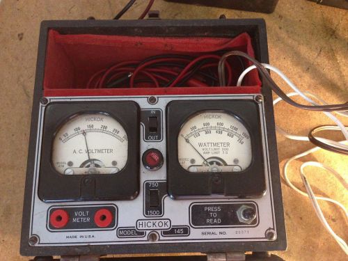 VINTAGE HICKOK POWER METER WATTMETER MODEL 145