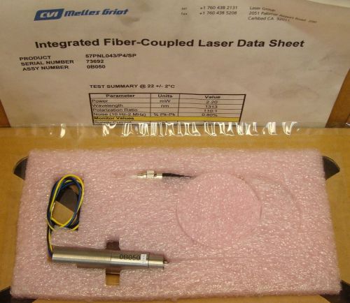 MELLES GRIOT FIBER OPTIC COUPLED MODULATED LASER 57PNL043/P/P4/SP 1313nm 2mW NEW