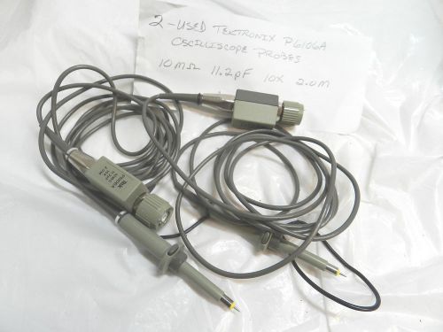 TEKTRONIX P6106A OSCILLISCOPE PROBES   2 PROBES   SHIPS FREE BUBBLED INSURED