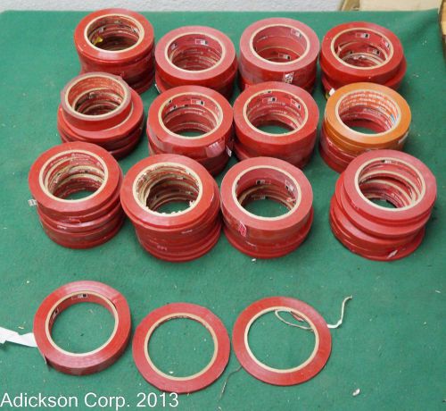 Large lot of 55 red permacel tp1 tape !! tapes for sale