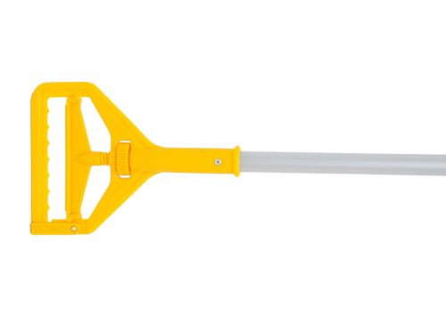 (24 PiecesUnit) Wet Mop Handle, 60&#039;&#039; Long, Plastic Side Release, Metal Handle