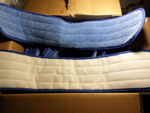 12pk 24&#034; blue microfiber mop heads heavy duty wet Pro Link