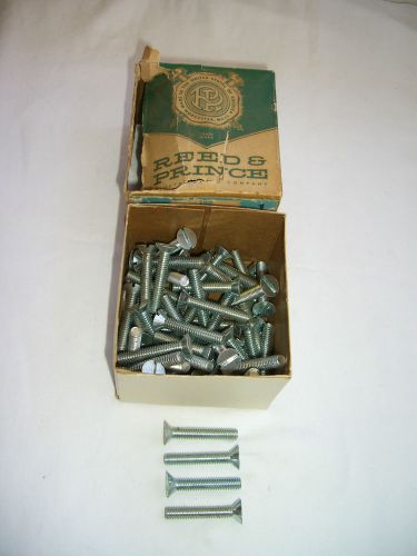 Vintage Bright Zinc Chromate, Qty 57, 1 1/2&#034; Slotted Stove Bolts, 1/4&#034; Diameter