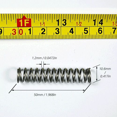 50ea 590Compression Springs 0.0472&#034;WDX0.417&#034;ODX1.968&#034;FL YUHAN SPRING CO.