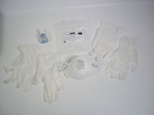 *25* LIBRA PANDEMIC FLU PROTECT KIT 3M #8000/N95 MASK PURELL SANITIZER GLOVES